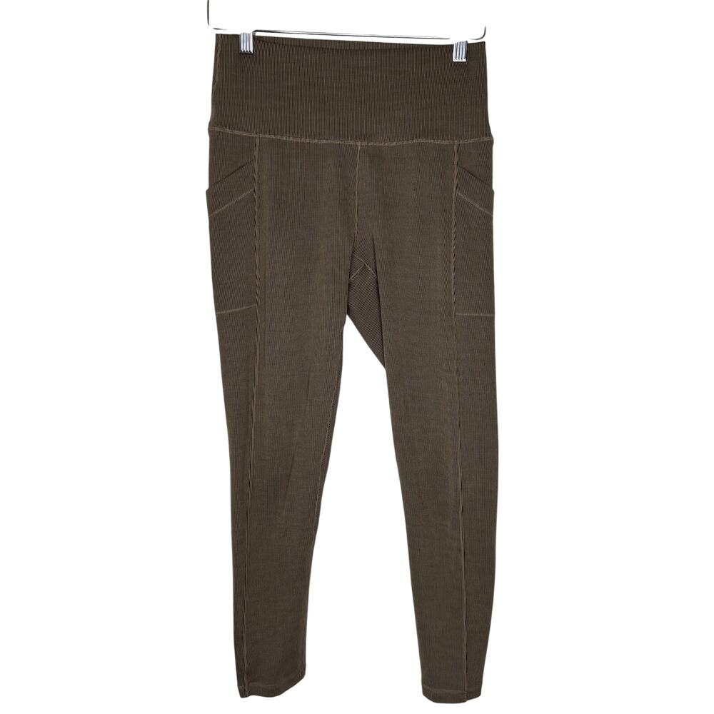 Prana Becksa Taupe Ribbed Leggings size M